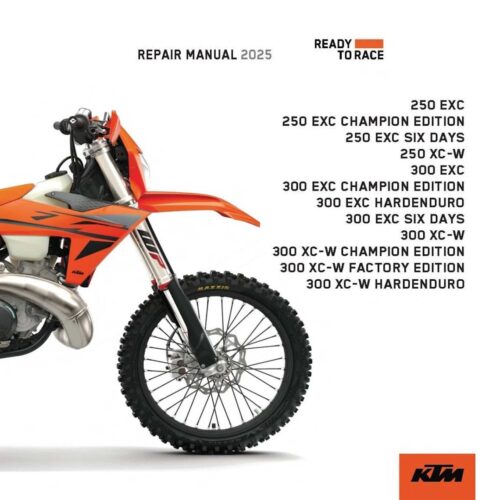 KTM 300 XC-W Factory Hardenduro Repair manual 2025 Pdf