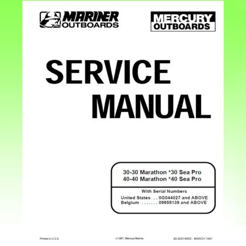 MERCURY 40 (2-Cylinder) Service manual Pdf