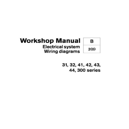 Volvo Penta 31 32 41 42 43 44 300 Series Electrical system Workshop Manual Pdf