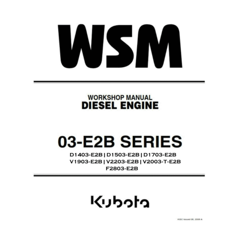Kubota V1903-E2B V2203-E2B V2003-T-E2B Repair manual