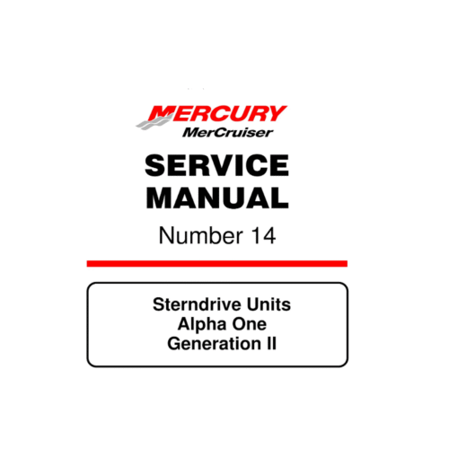 Mercury 14 – Alpha One Generation II Service Manual Pdf
