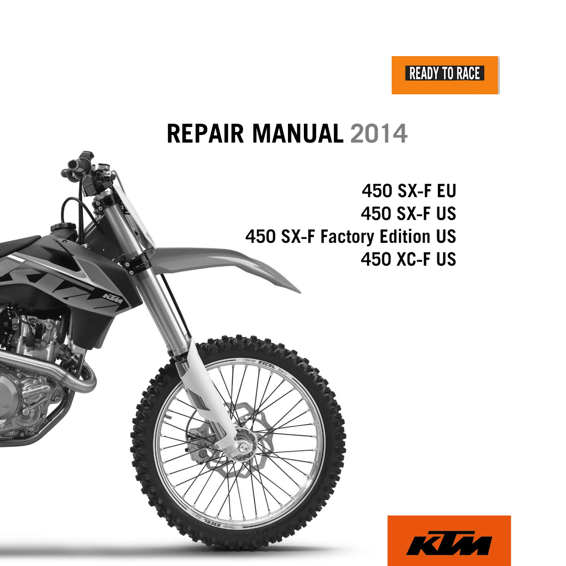 KTM 450 SX-F Factory 450 XC-F Repair manual 2014 Pdf