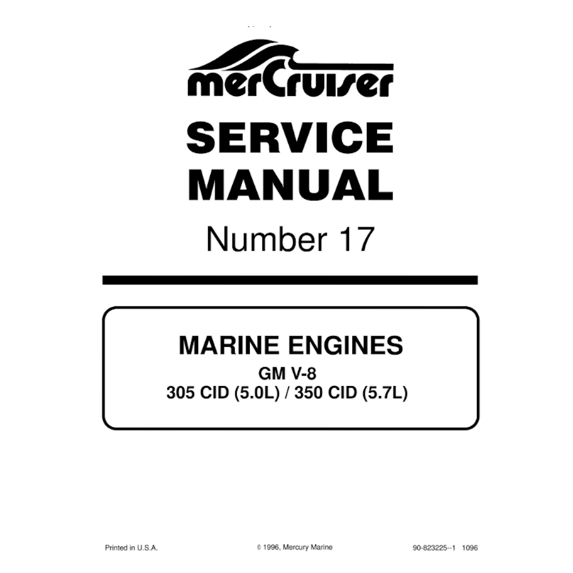 Mercury Engines 305 CID (5.0L) 350 CID (5.7L) Service Manual PDF