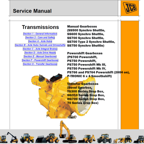 Workshop Service Manual JCB Transmissions