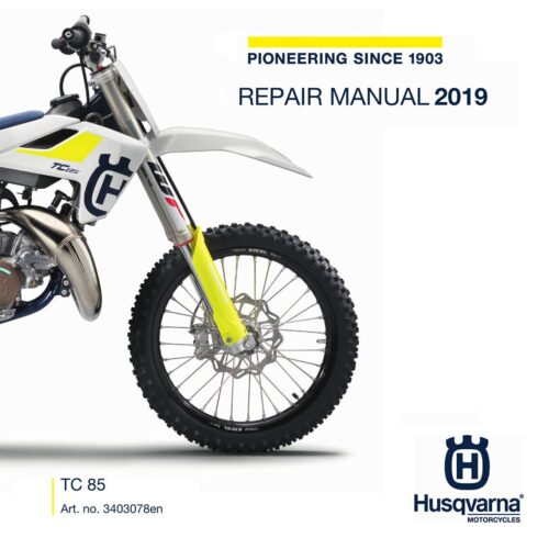 Husqvarna TC 85 Repair manual 2019 Pdf