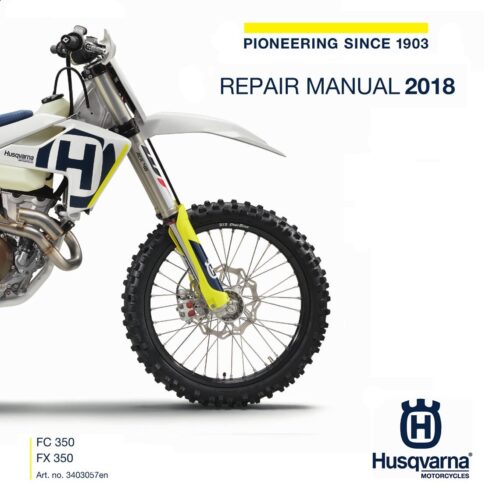 Husqvarna FC 350 FX 350 Repair manual 2018 Pdf