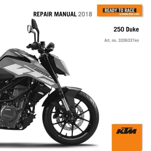 KTM 250 Duke Service manual 2018 Pdf