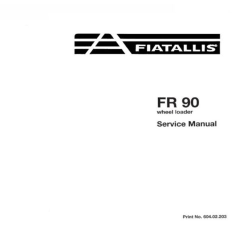FiatAllis FR90 Service manual