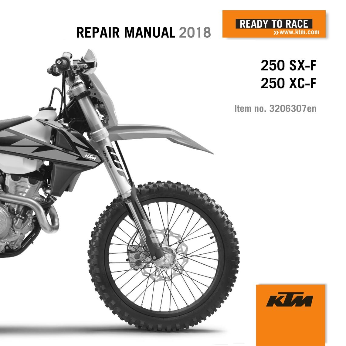 KTM 250 SX-F 250 XC-F Service manual 2018 Pdf