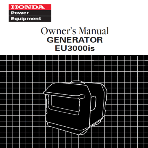Honda EU3000is Generator Owners manual