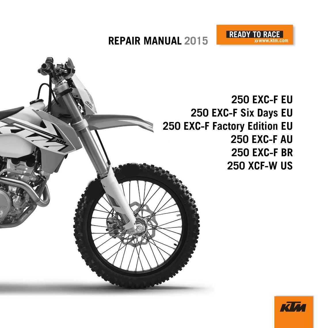 KTM 250 EXC-F Six Days Repair manual 2015 Pdf