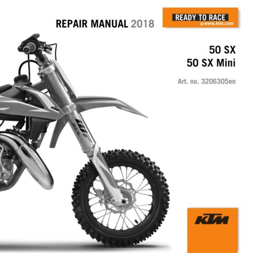KTM 50 SX Mini Repair manual 2018 Pdf