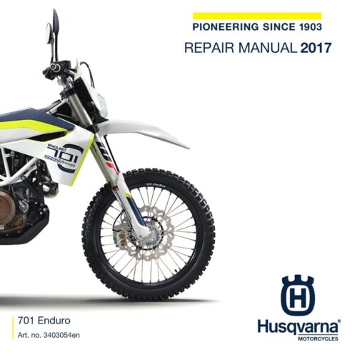 Husqvarna 701 Enduro Repair manual 2017 Pdf