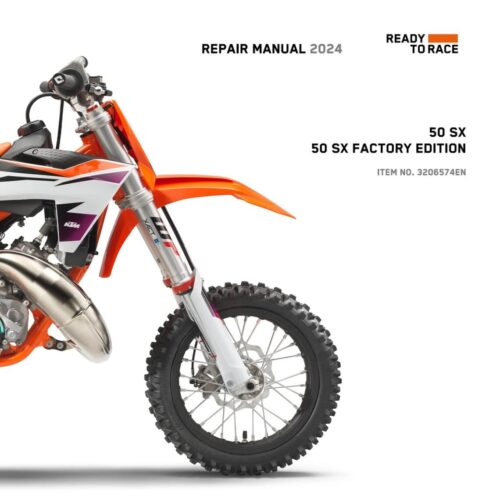 KTM 50 SX Factory Edition Workshop Service manual 2024 Pdf