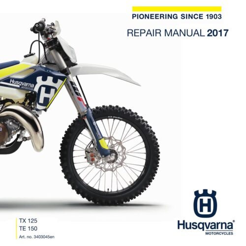 Husqvarna TX 125 TE 150 Repair manual 2017 Pdf