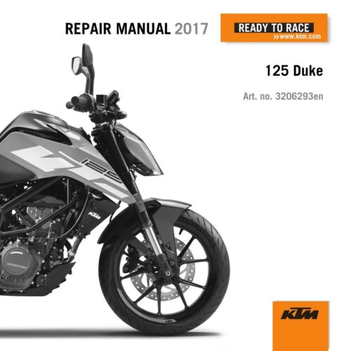 KTM 125 Duke Repair manual 2017 Pdf
