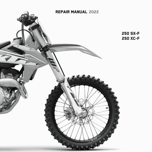KTM 250XC-F 250SX-F Service manual 2022 Pdf