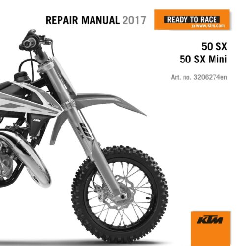 KTM 50 SX Mini Repair manual 2017 Pdf