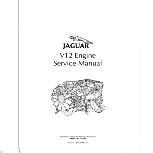 Jaguar V12 Engine Service manual 1995