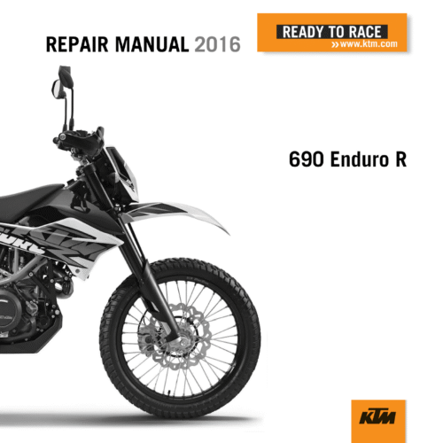 KTM 690 Enduro R Repair manual 2016 Pdf