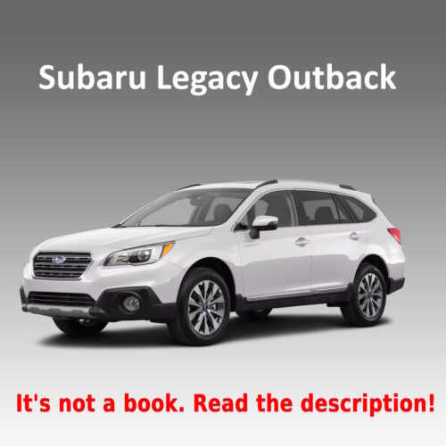 Subaru Outback Workshop Service manual 2017
