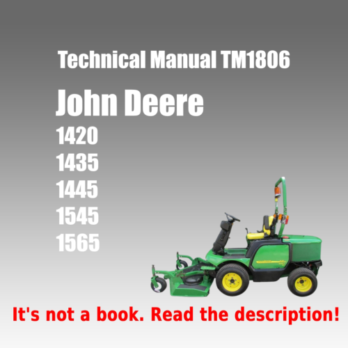 John Deere 1565 Technical Manual