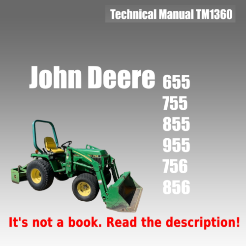 John Deere 856 Technical Manual