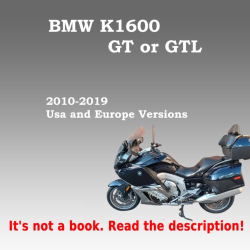BMW K1600GT and K1600GTL Service Repair Manual PDF for 2010–2019 motorcycles with complete maintenance and repair procedures