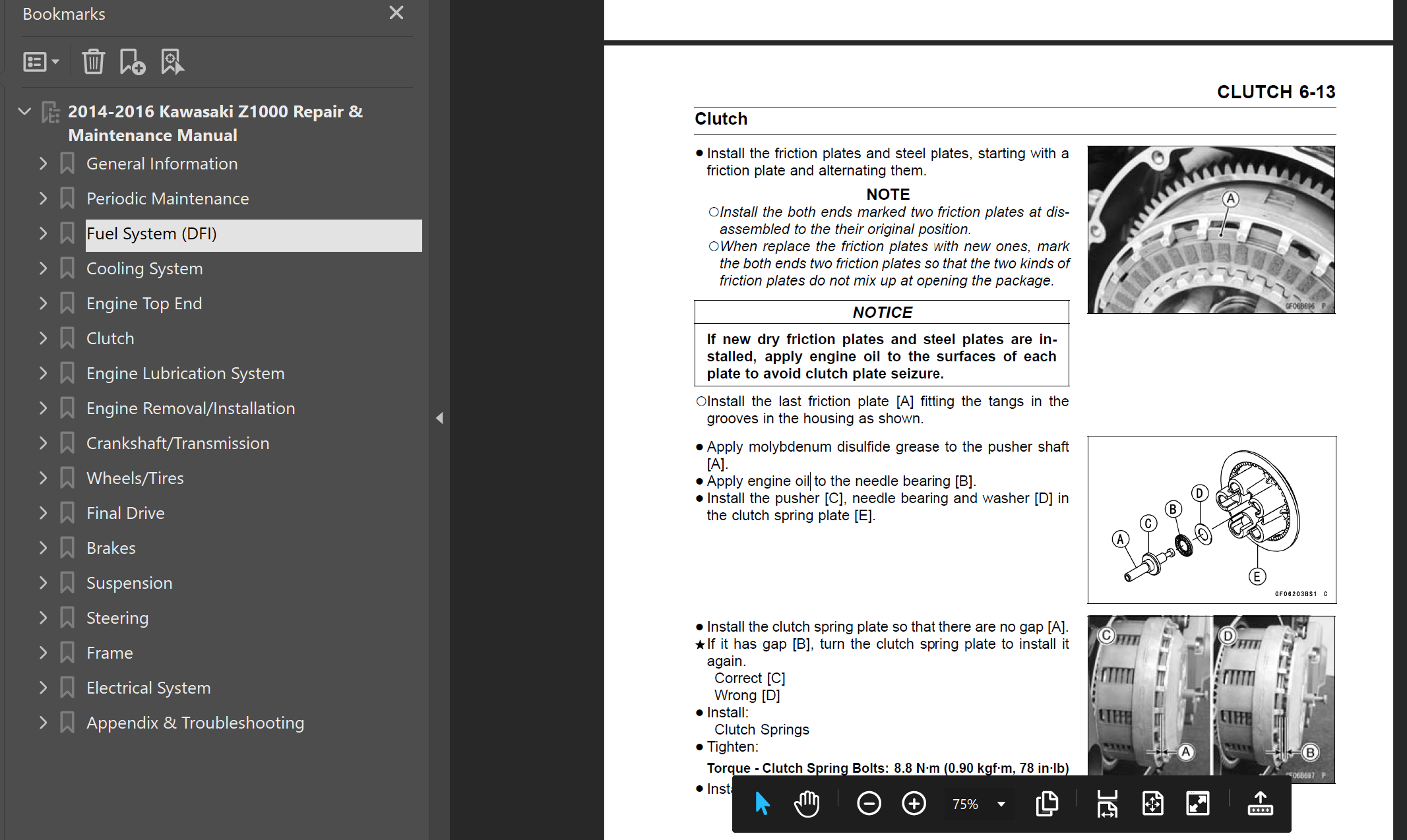 Kawasaki Z1000, Z1000 ABS Service manual 2014-2016 - Image 3
