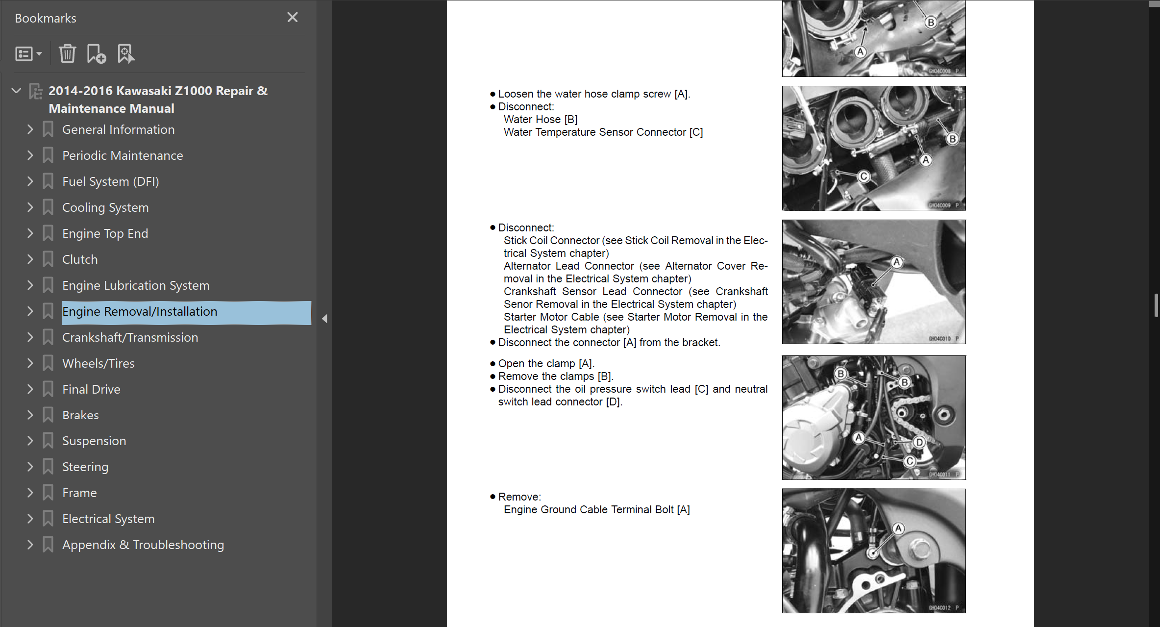 Kawasaki Z1000, Z1000 ABS Service manual 2014-2016 - Image 2