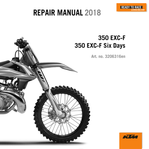 2018 KTM 350 EXC-F Service Repair Manual PDF with wiring diagrams