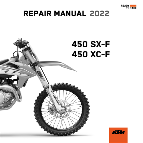 2022 KTM 450 SX-F and XC-F workshop manual PDF with wiring diagram