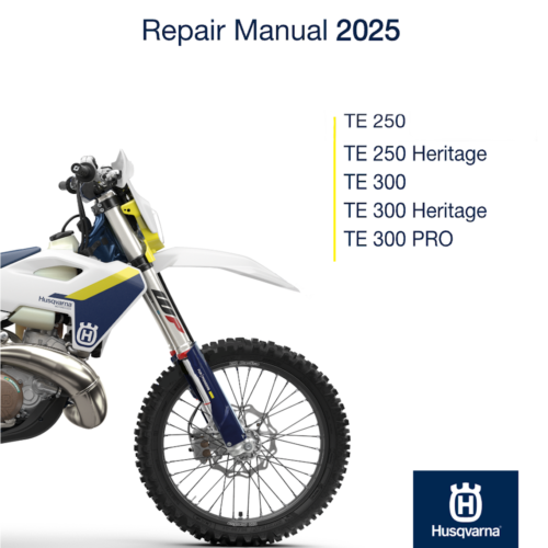 2025 Husqvarna TE 300 service manual PDF with wiring diagram
