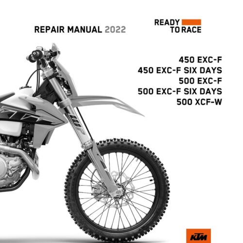 KTM 500 XCF-W / 500 EXC-F Service manual 2022 Pdf