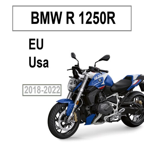 BMW R1250R Workshop Service Manual PDF for 2018–2022 models with over 1,300 pages of factory repair procedures, maintenance information, and technical specifications.