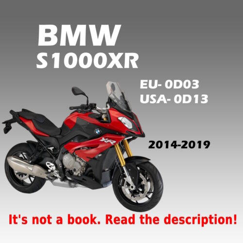 BMW S1000XR Service Manual PDF for 2014–2019 models with motorcycle repair and maintenance instructions