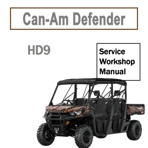 Can-Am Defender XT HD9 Workshop Service Manual 2022-2023 PDF download with wiring diagrams for Max HD9, DPS HD9, XT HD9, Max XT HD9, Max DPS HD9, and Max DPS CAB HD9.