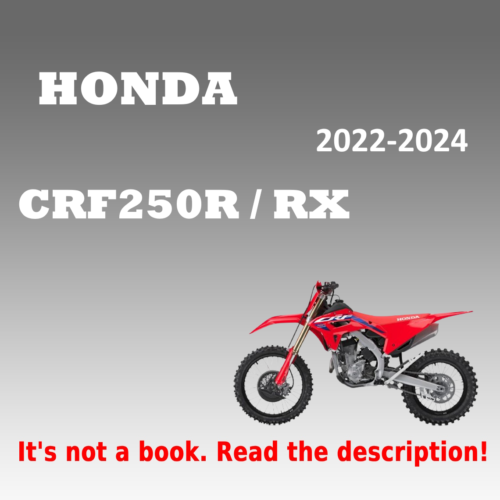 Cover of the 2022-2024 Honda CRF250R/RX factory workshop service manual PDF.