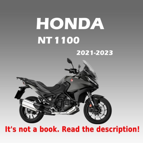 Cover page of the Honda NT 1100 factory workshop manual PDF showing model years 2021-2023