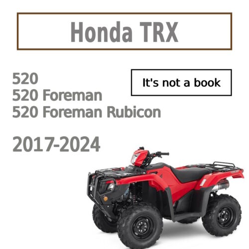 Inside view of structural engine schematics and mechanical repair steps within the Honda TRX 520 Rubicon repair manual PDF.