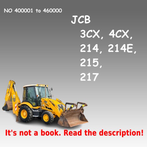 JCB 3CX 4CX Workshop Service Manual PDF download with repair procedures for JCB backhoe loader models.