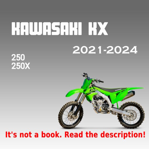 Technical maintenance guide sections of the 2024 Kawasaki KX250X factory service manual PDF.