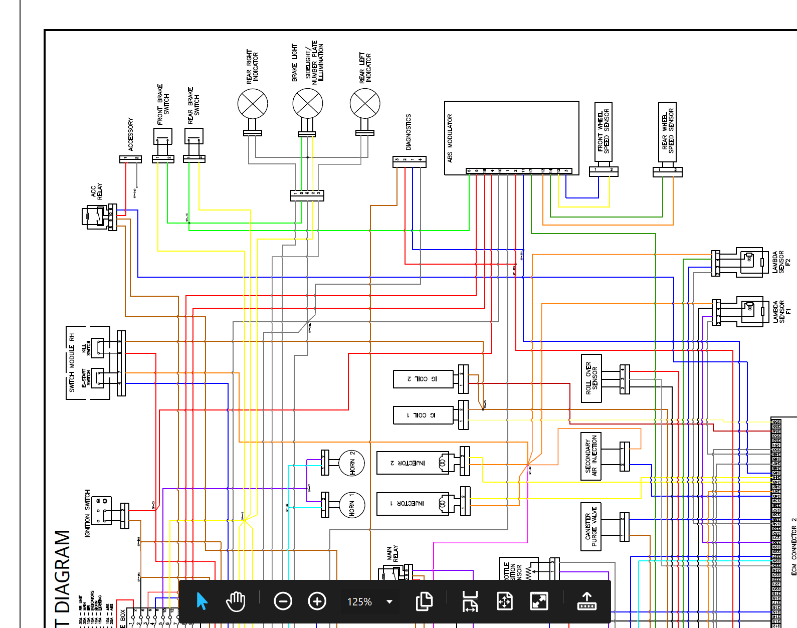 Royal Enfield Continental GT 650 (2018-2022) Wiring diagram