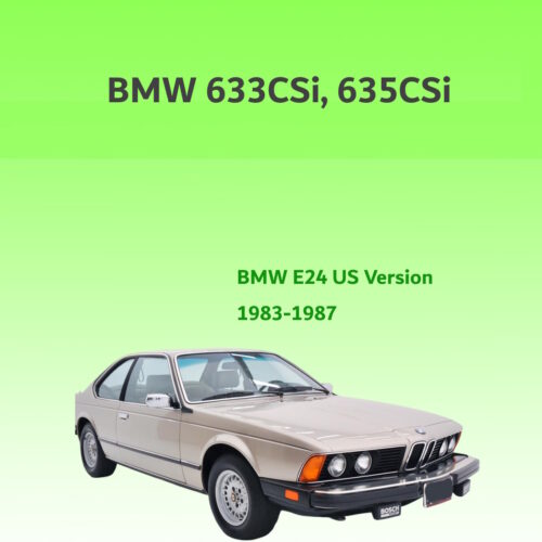 BMW 633CSi 635CSi US Service Repair manual 1983-1987