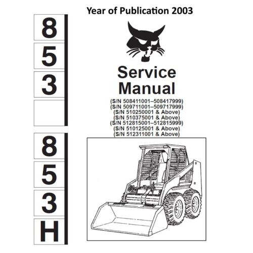 Bobcat 853 853H Service manual Pdf