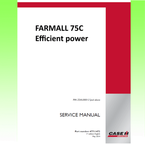 Case IH Farmall 75C Repair manual Pdf