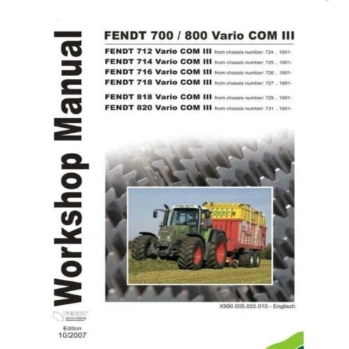 Fendt 700 Vario Workshop Service Manual