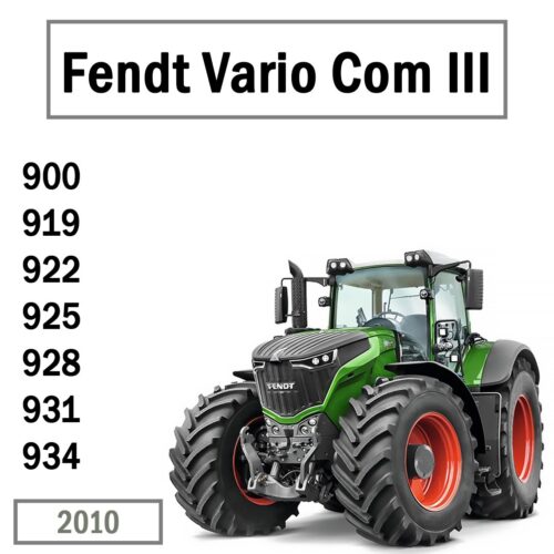 Fendt 900 Vario Com III Repair manual Pdf