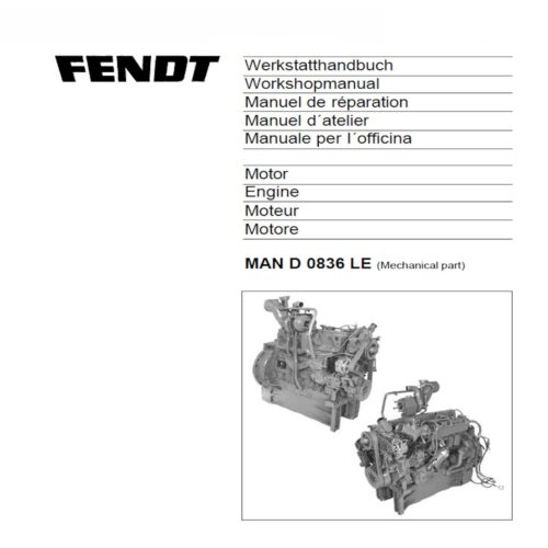 Fendt MAN D 0836 LE Engine Service manual Pdf