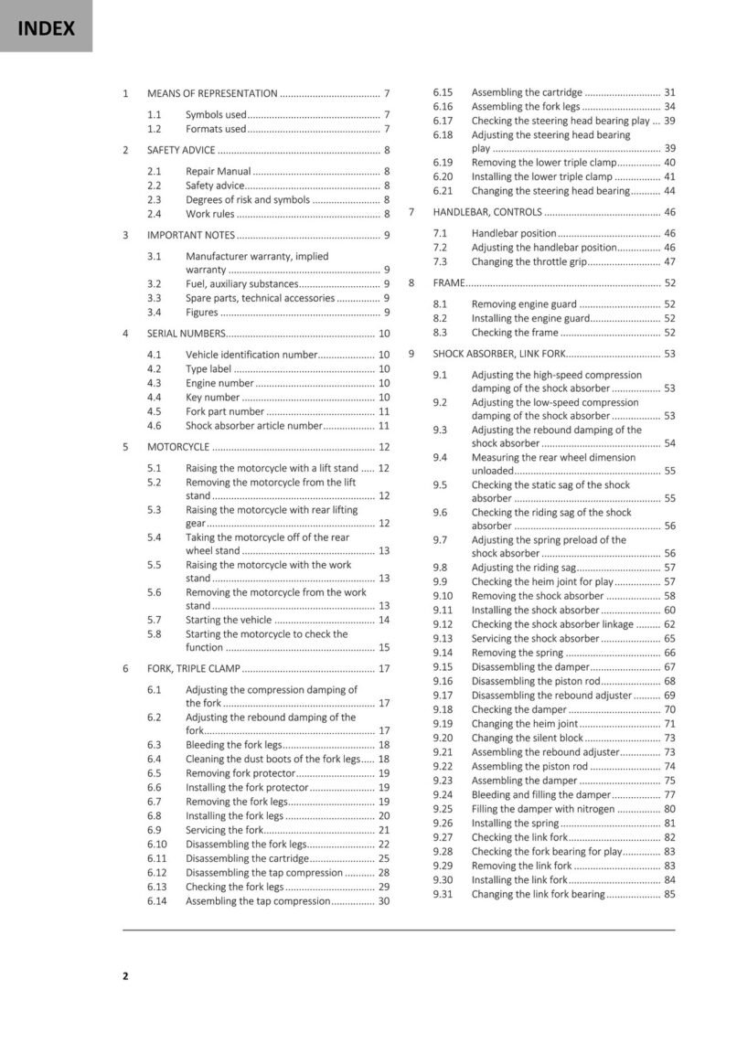 Gasgas ES700 EU Service manual 2023 Pdf